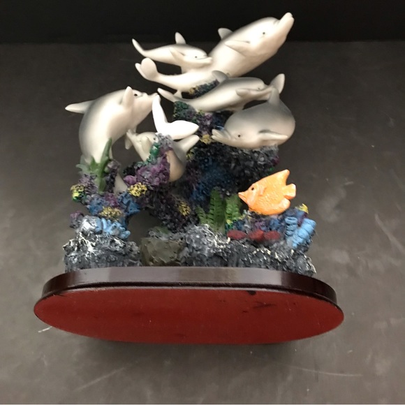 Vintage Dolphins figurine marine life sculpture 10-1/2” tall - Picture 9 of 12